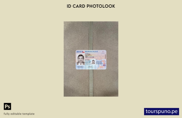 listo para imprimir tarjeta de identificación de Chile presente plantilla fronta